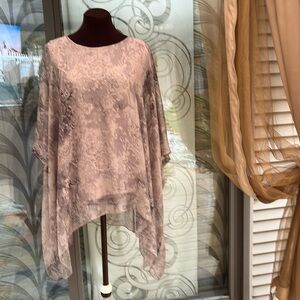 Soft Surroundings oversized high-low 100% silk blouse or tunic size large